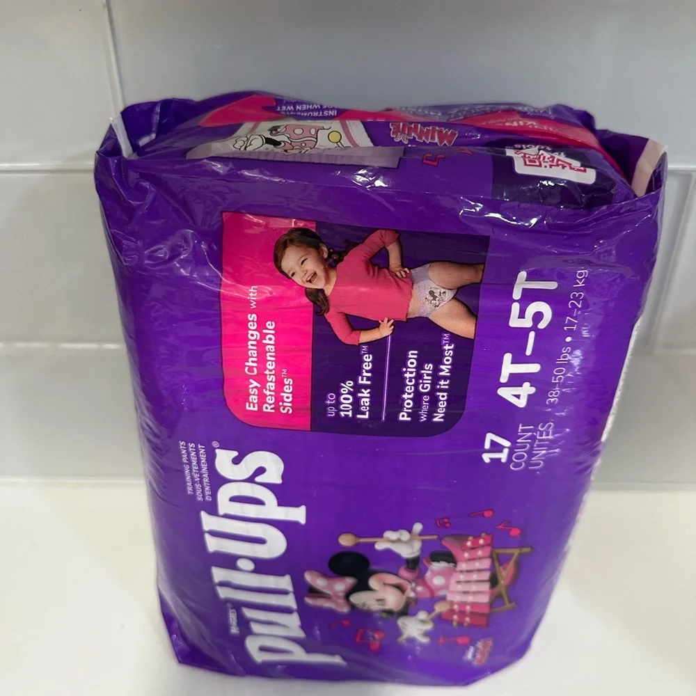 Huggies Pull-Ups Training Pants for Girls Minnie Mouse design Size 4T-5T Toddler